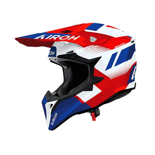 Casco Airoh Wraaap Vision Red/Blue Gloss - Moto Adventure