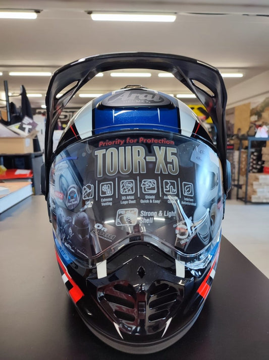 Casco Arai Tour - X 5 Discovery Blu - Moto Adventure