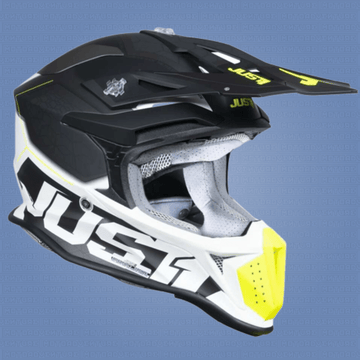 Casco cross enduro Just1 J18 Hexa bianco giallo nero - Moto Adventure