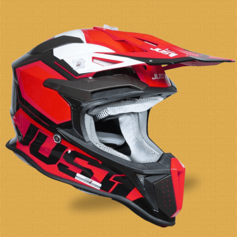 Casco cross enduro Just1 J18 Hexa rosso nero - Moto Adventure