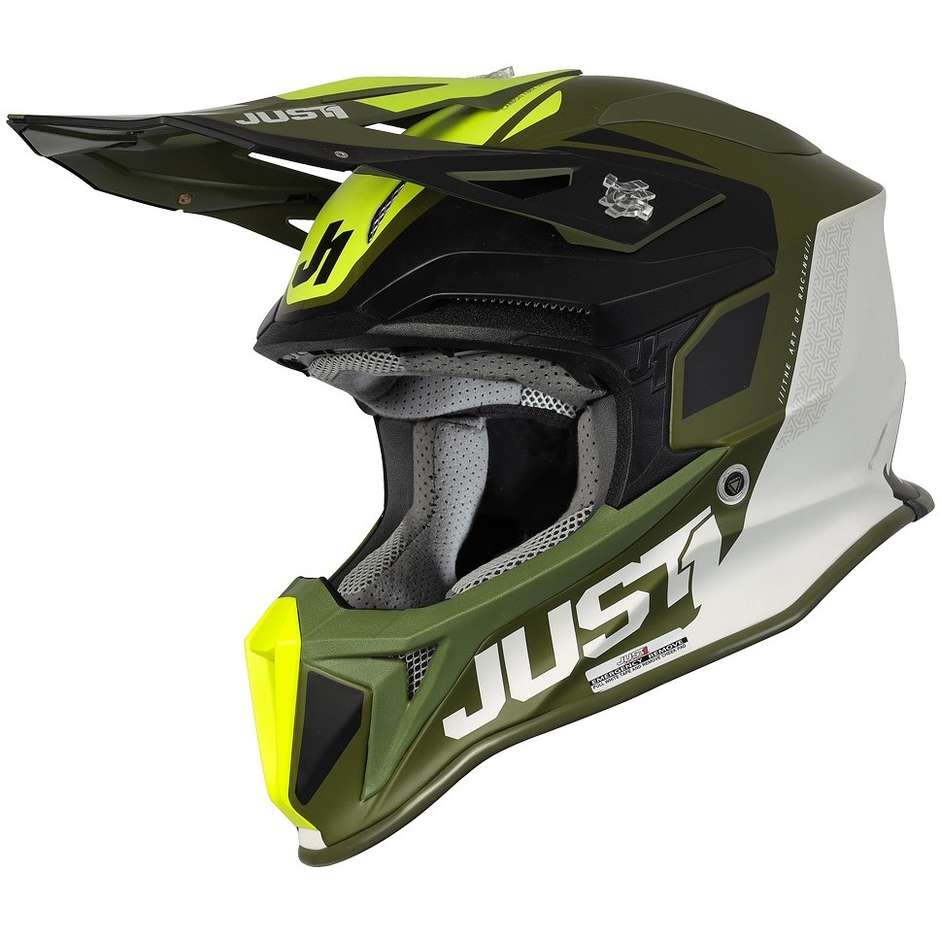 Casco cross enduro Just1 J18 Mips Pulsar Army - Moto Adventure