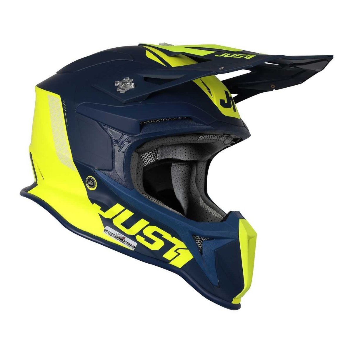 Casco cross enduro Just1 J18 Mips pulsar blu giallo - Moto Adventure