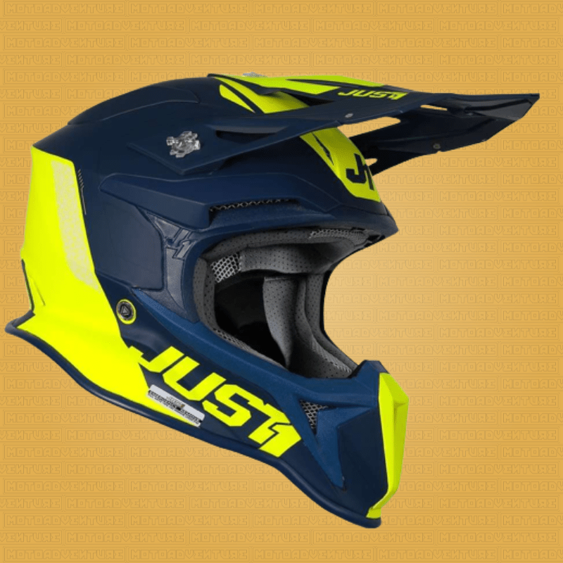 Casco cross enduro Just1 J18 Mips pulsar blu giallo - Moto Adventure