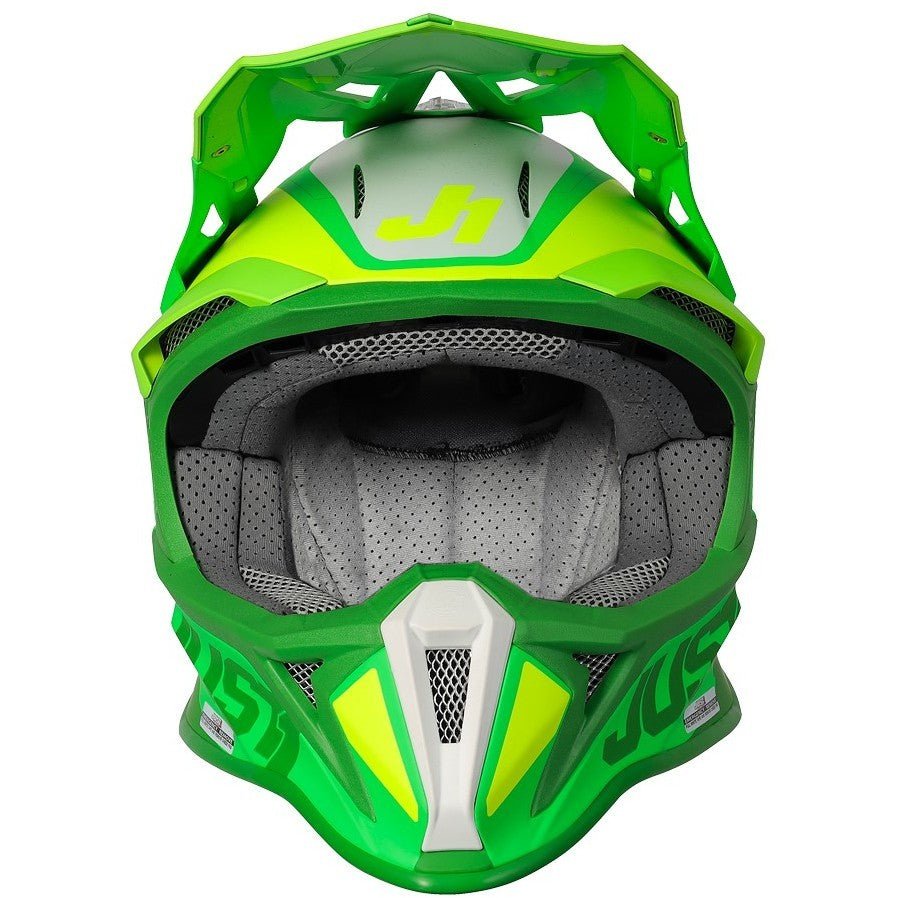 Casco cross enduro Just1 J18 Mips Pulsar verde lime - Moto Adventure