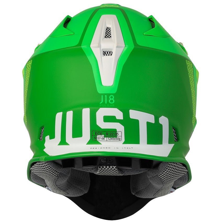 Casco cross enduro Just1 J18 Mips Pulsar verde lime - Moto Adventure