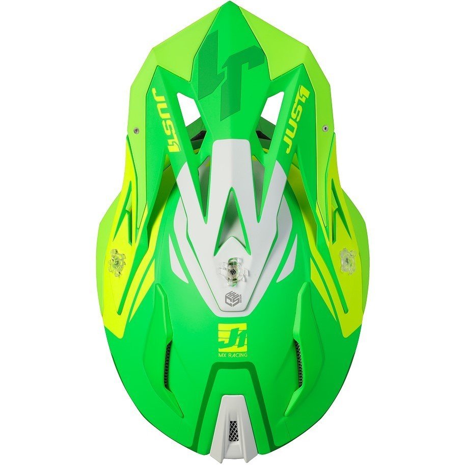 Casco cross enduro Just1 J18 Mips Pulsar verde lime - Moto Adventure
