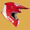 Casco cross Just1 J18 Mips Pulsar in fibra bianco rosso opaco - Moto Adventure