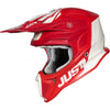 Casco cross Just1 J18 Mips Pulsar in fibra bianco rosso opaco - Moto Adventure