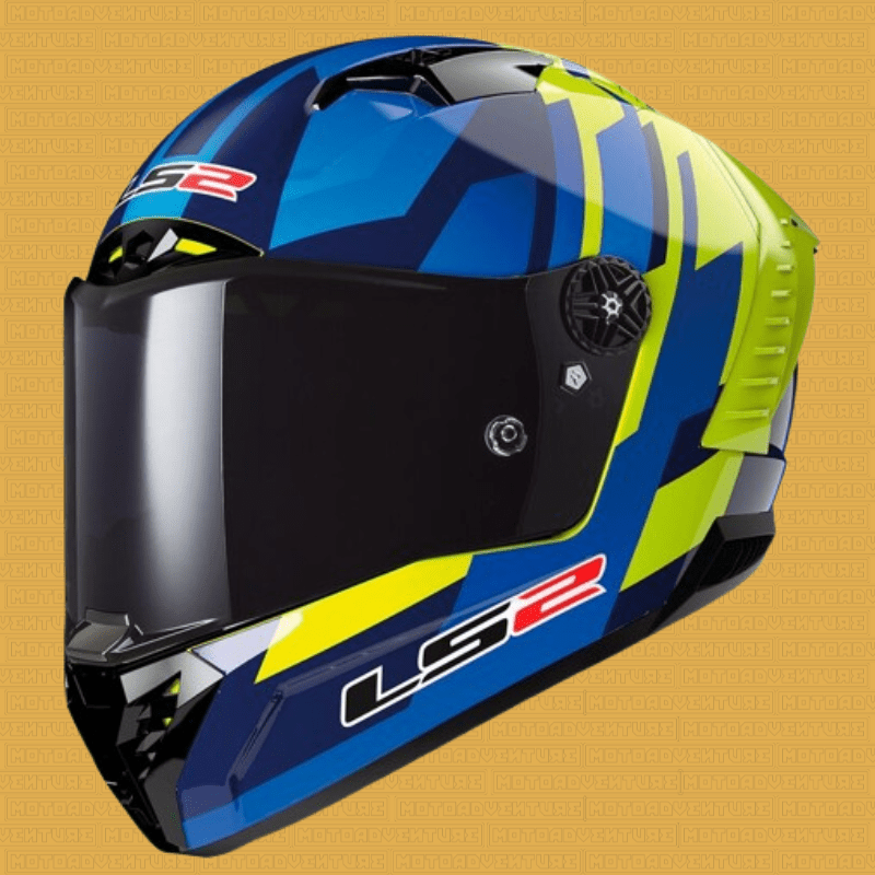 Casco integrale LS2 FF805 THUNDER Carbon ECE2206 Gas giallo blu - Moto Adventure