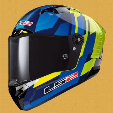 Casco integrale LS2 FF805 THUNDER Carbon ECE2206 Gas giallo blu - Moto Adventure