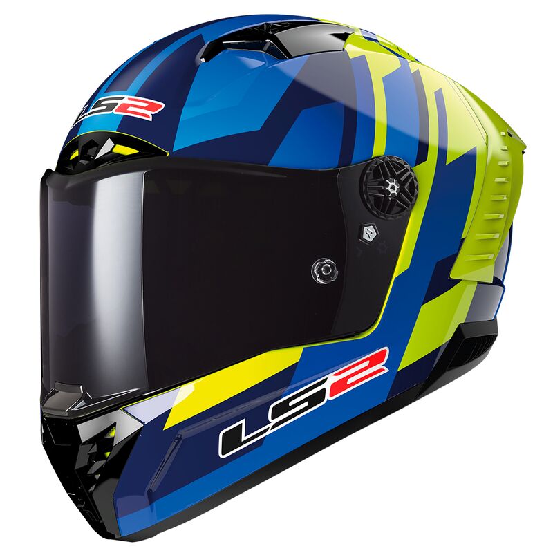 Casco integrale LS2 FF805 THUNDER Carbon ECE2206 Gas giallo blu - Moto Adventure