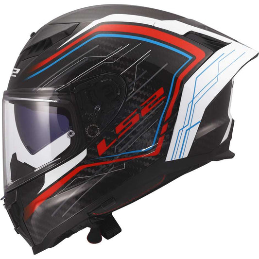 Casco integrale LS2 FF807 Dragon Carbon SUBIC Bianco Blu Rosso - Moto Adventure