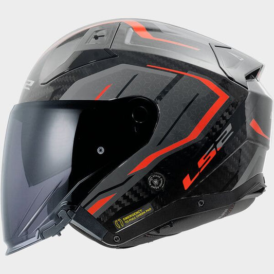 Casco jet LS2 Infinity 2 OF603 Carbon - Moto Adventure