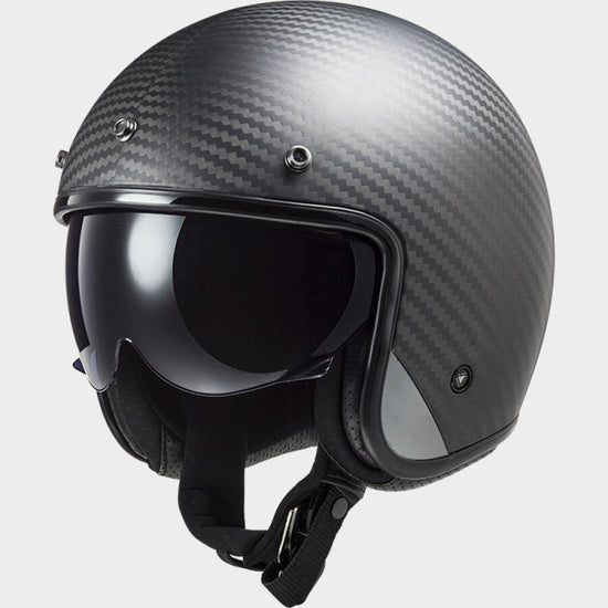 Casco jet LS2 OF601 BOB Carbon STAR Arancio - Moto Adventure