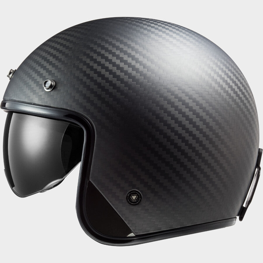 Casco jet LS2 OF601 BOB Carbon STAR Arancio - Moto Adventure