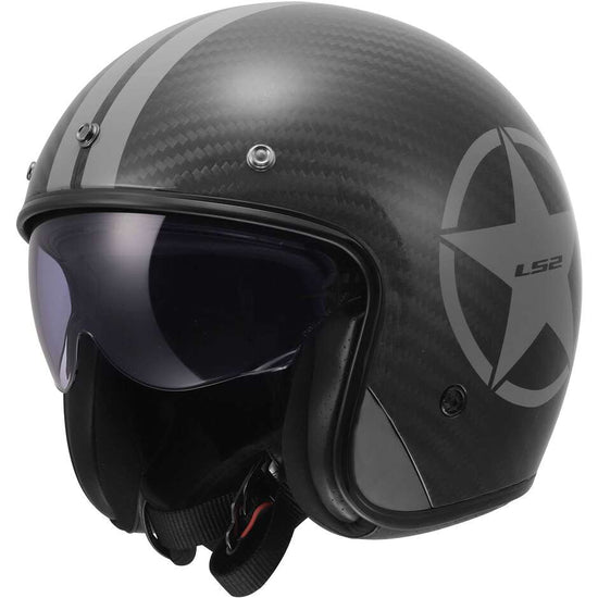 Casco jet LS2 OF601 BOB in carbonio Carbon - Moto Adventure