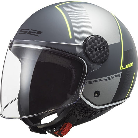 Casco Moto Jet LS2 OF521 Doppia Visiera Infinity titanio giallo – Moto  Adventure