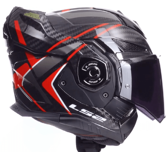 Casco LS2 Advant X Carbon ECE2206 Future Rosso nero - Moto Adventure