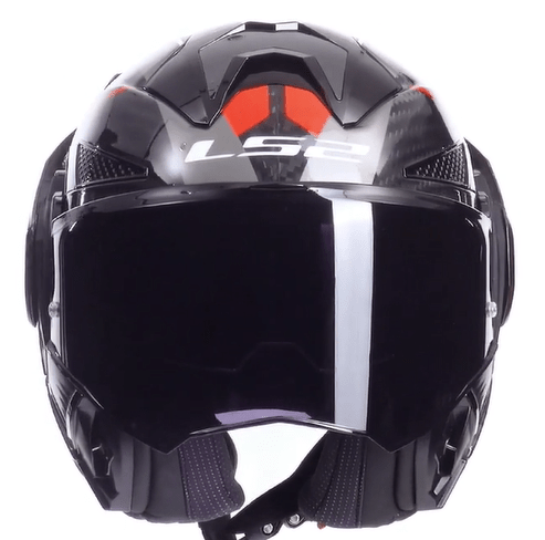 Casco LS2 Advant X Carbon ECE2206 Future Rosso nero - Moto Adventure