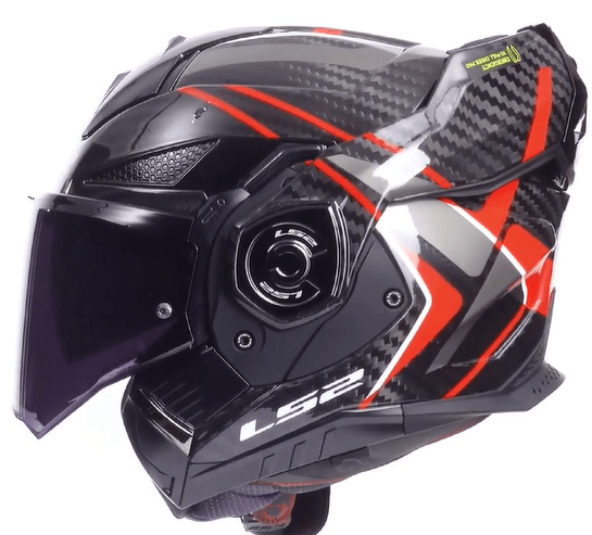 Casco LS2 Advant X Carbon ECE2206 Future Rosso nero - Moto Adventure