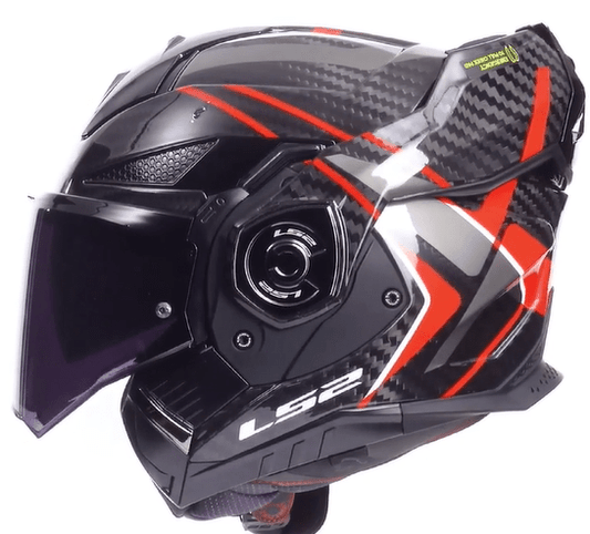 Casco LS2 Advant X Carbon ECE2206 Future Rosso nero - Moto Adventure