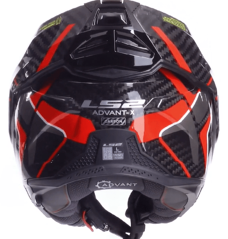 Casco LS2 Advant X Carbon ECE2206 Future Rosso nero - Moto Adventure
