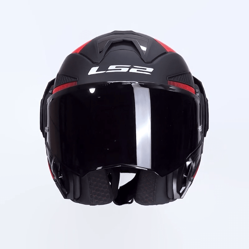 Casco LS2 FF901 ADVANT X HPFC Fibra Nova BLACK RED - Moto Adventure