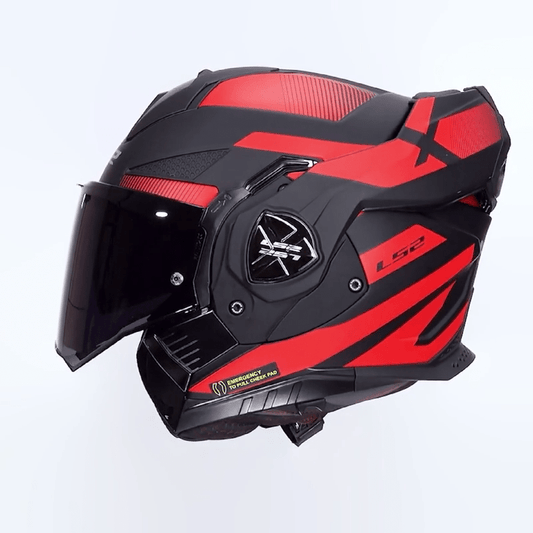Casco LS2 FF901 ADVANT X HPFC Fibra Nova BLACK RED - Moto Adventure