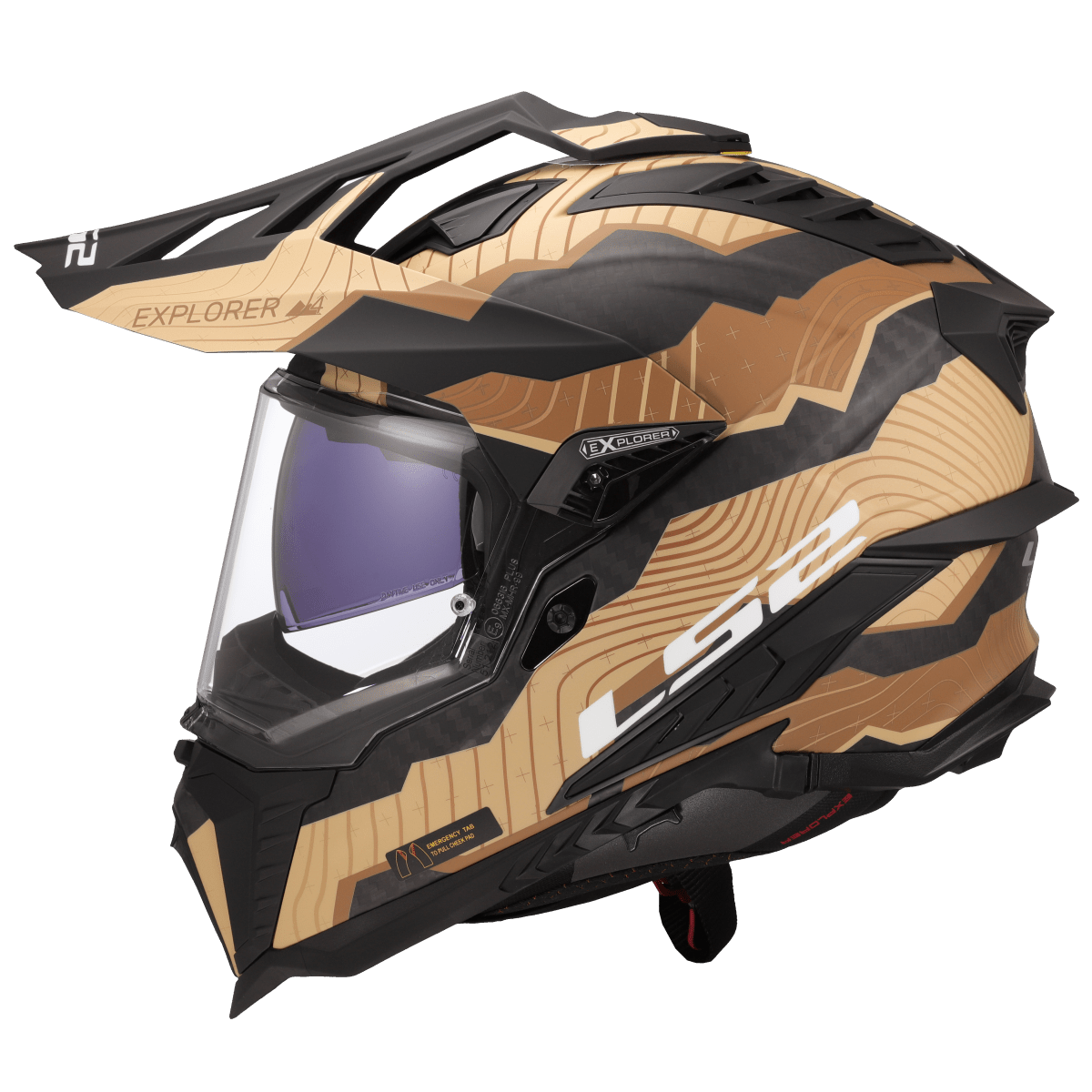 Casco LS2 MX701 C EXPLORER 2206 Carbon Trick - Moto Adventure