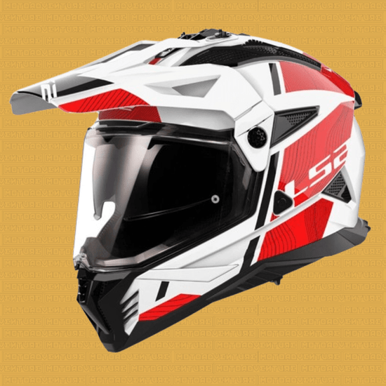 Casco LS2 MX702 Pioneer 2 Hill rosso - Moto Adventure