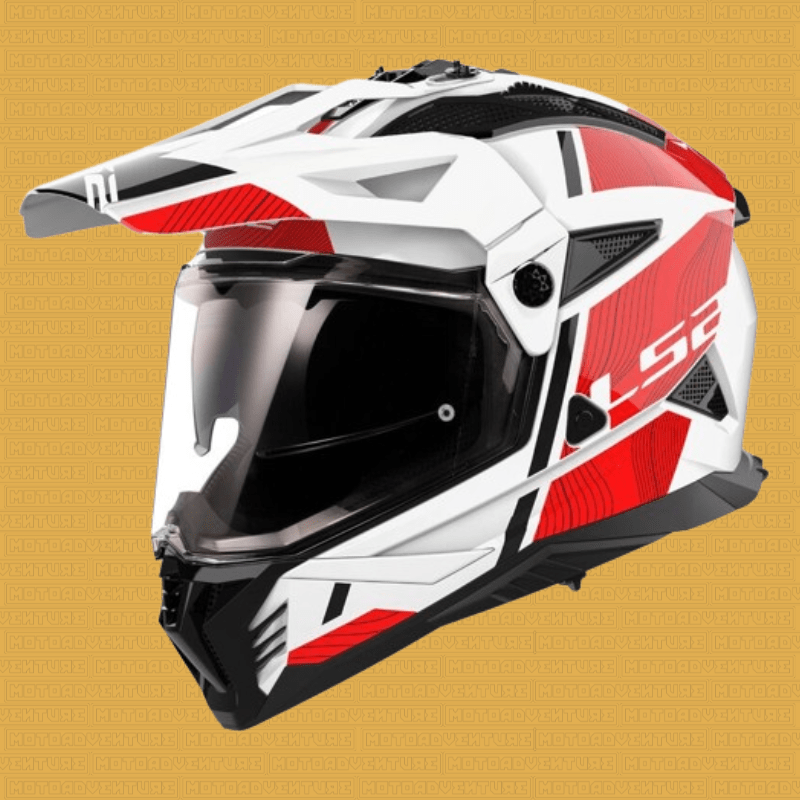 Casco LS2 MX702 Pioneer 2 Hill rosso - Moto Adventure
