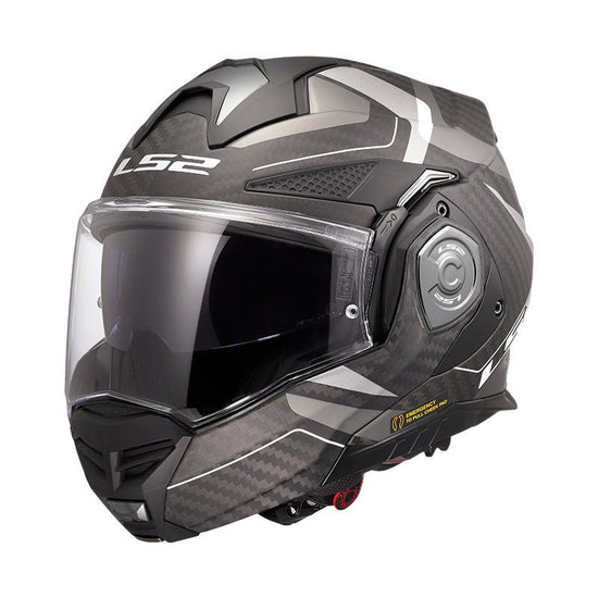 Casco modulare LS2 FF901 Advant X Carbon Horizon Argento-Grigio - Moto Adventure