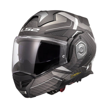 Casco modulare LS2 FF901 Advant X Carbon Horizon Argento-Grigio - Moto Adventure