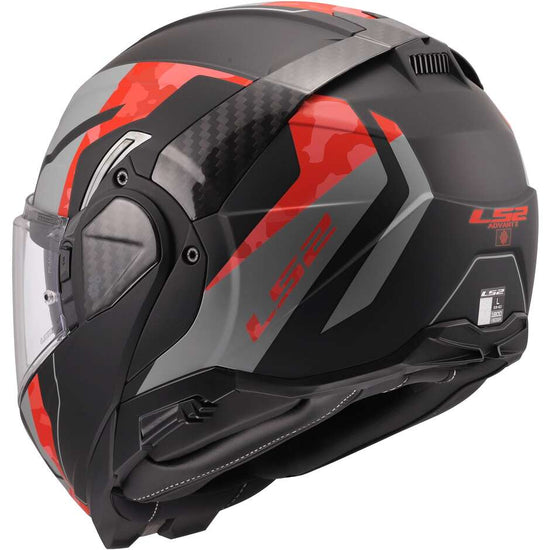 Casco modulare LS2 FF910 Advant 2 GLIDE BLACK GREY RED - Moto Adventure