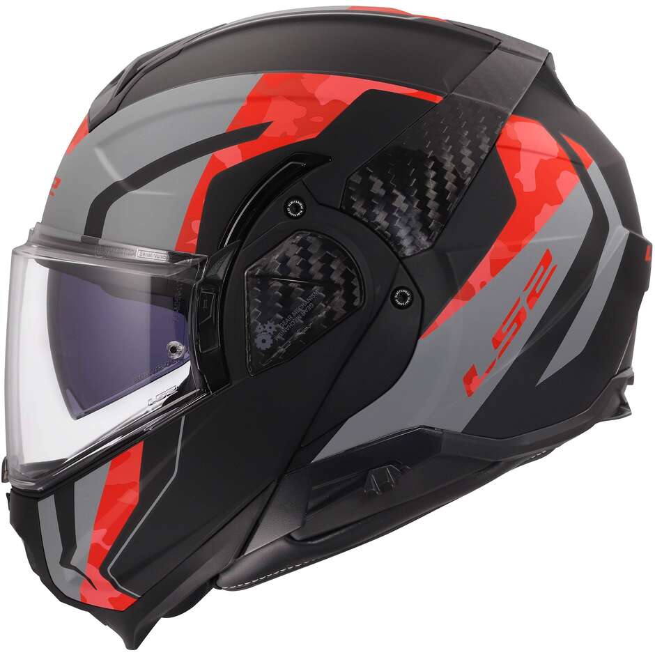 Casco modulare LS2 FF910 Advant 2 GLIDE BLACK GREY RED - Moto Adventure