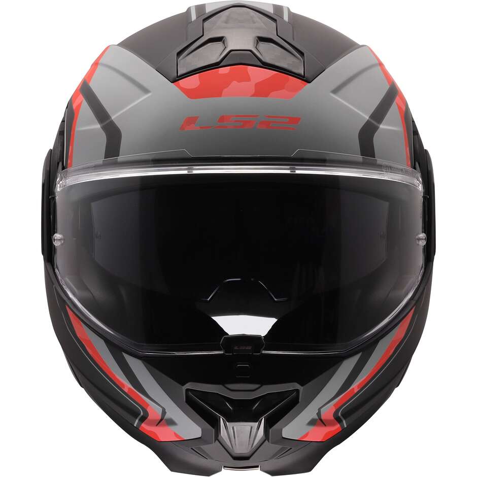Casco modulare LS2 FF910 Advant 2 GLIDE BLACK GREY RED - Moto Adventure