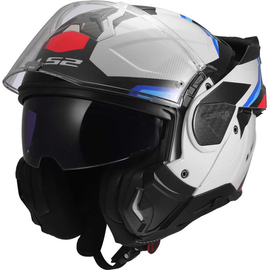 Casco modulare LS2 FF910 Advant 2 Triple bianco blu rosso - Moto Adventure