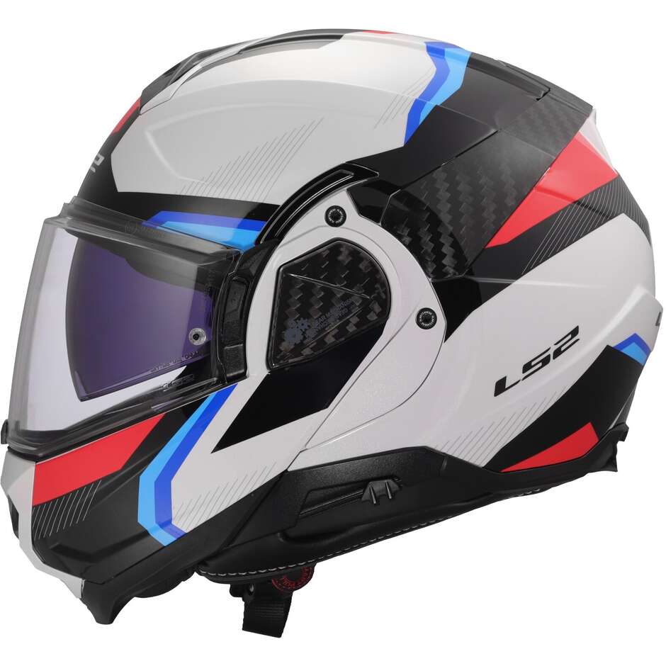 Casco modulare LS2 FF910 Advant 2 Triple bianco blu rosso - Moto Adventure