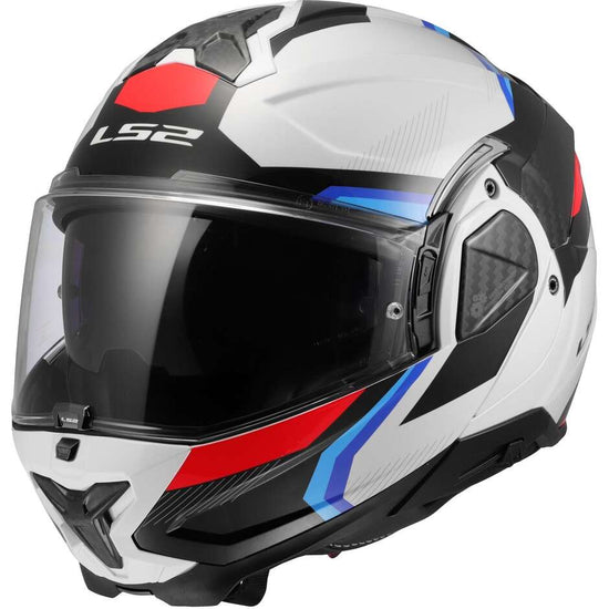 Casco modulare LS2 FF910 Advant 2 Triple bianco blu rosso - Moto Adventure