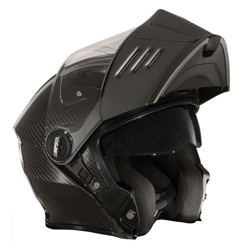 Casco Modulare Simpson Darksome Carbon 2206 nero - Moto Adventure
