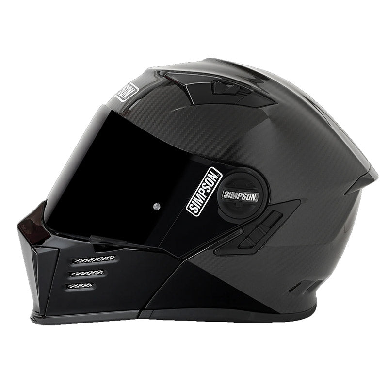 Casco Modulare Simpson Darksome Carbon 2206 nero - Moto Adventure