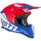 Casco cross enduro Just1 J18 Mips Vertigo in fibra Bianco Rosso blu