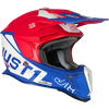 Casco cross enduro Just1 J18 Mips Vertigo in fibra Bianco Rosso blu