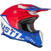 Casco cross enduro Just1 J18 Mips Vertigo in fibra Bianco Rosso blu