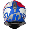 Casco cross enduro Just1 J18 Mips Vertigo in fibra Bianco Rosso blu