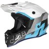 Casco Cross Enduro Just1 J38 Korner bianco nero blu