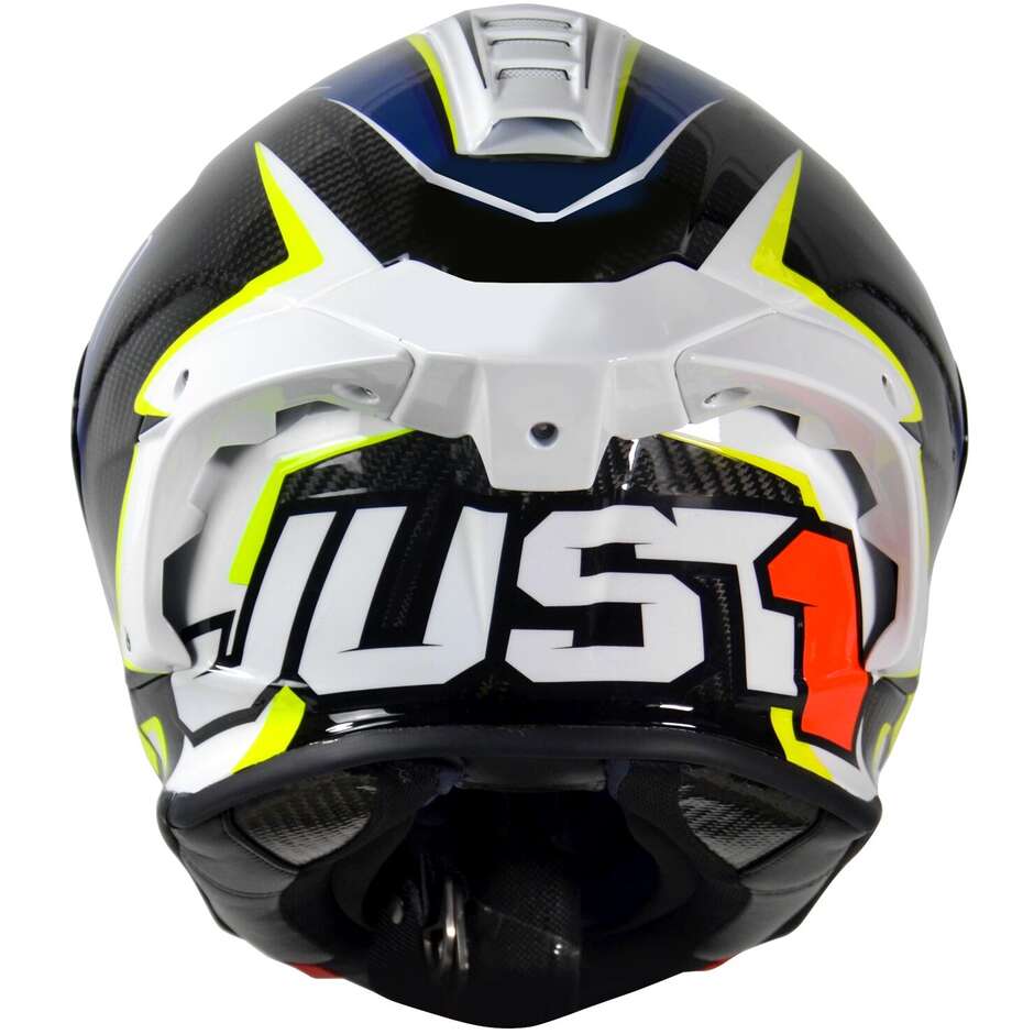 Casco Moto Integrale In Carbonio Just1 J-GPR TRIBE Blu Giallo Fluo Car –  Moto Adventure