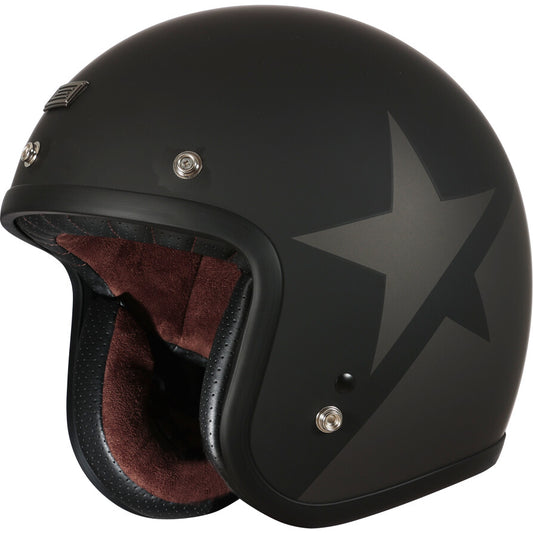 Casco jet vintage Origine Primo star titanio nero