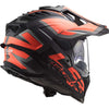 Casco Adventure LS2 MX701 EXPLORER in fibra ECE2206 Alter nero opaco arancio