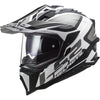 Casco adventure LS2 MX701 EXPLORER ALTER titanio bianco opaco